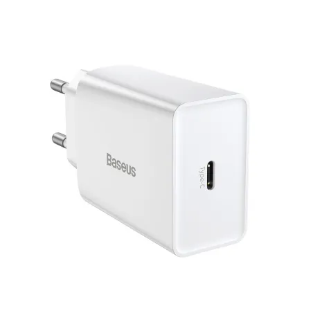 Baseus Speed Mini Quick Charger, USB-C, PD, 3A, 20W (white)